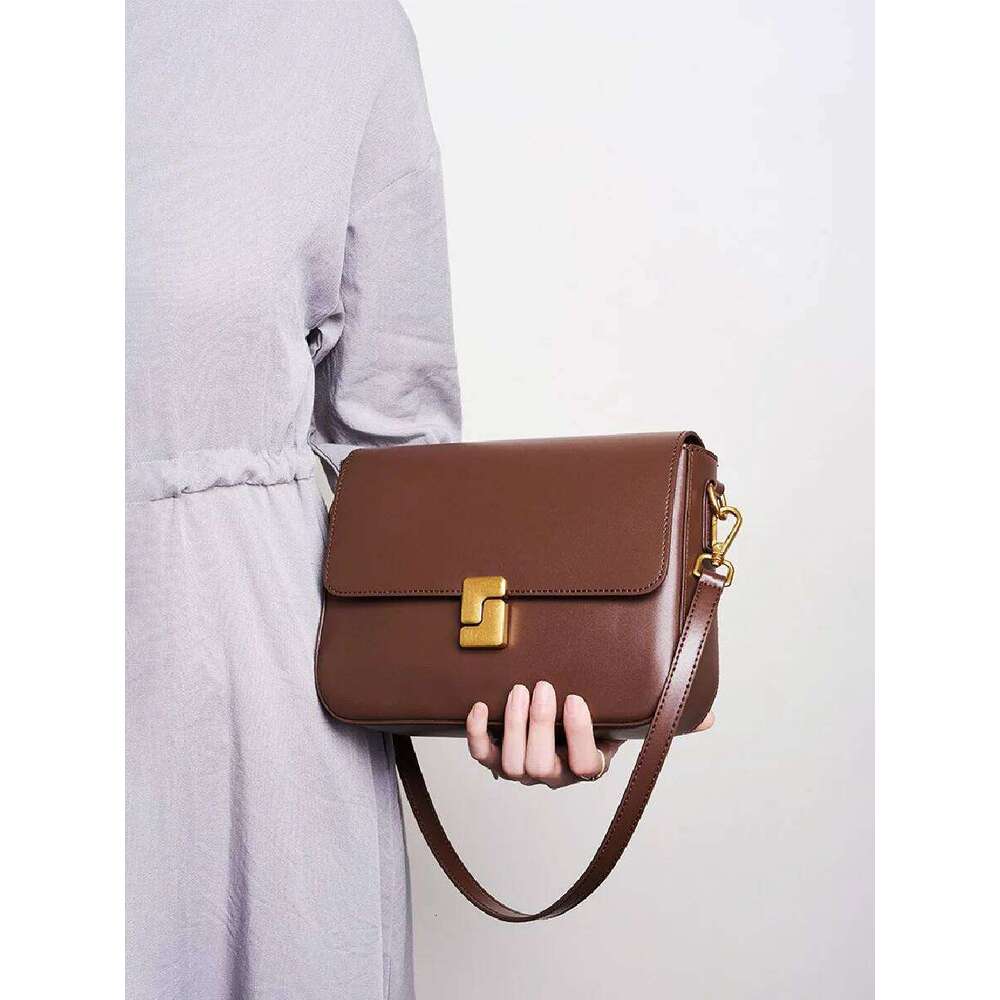 Designer bag 52 2025 genuine Leather Women Crossbody Design Small Square Cowhide Women's Commuter Shoulder Bag ladies gift
