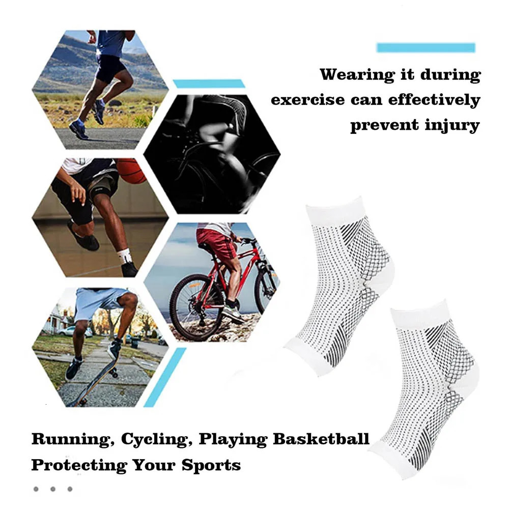 1Pair Neuropathy Socks Ankle Protector Anti Fatigue Compression Foot Sleeve Support Brace Exercise Sports Protective Gear 250530