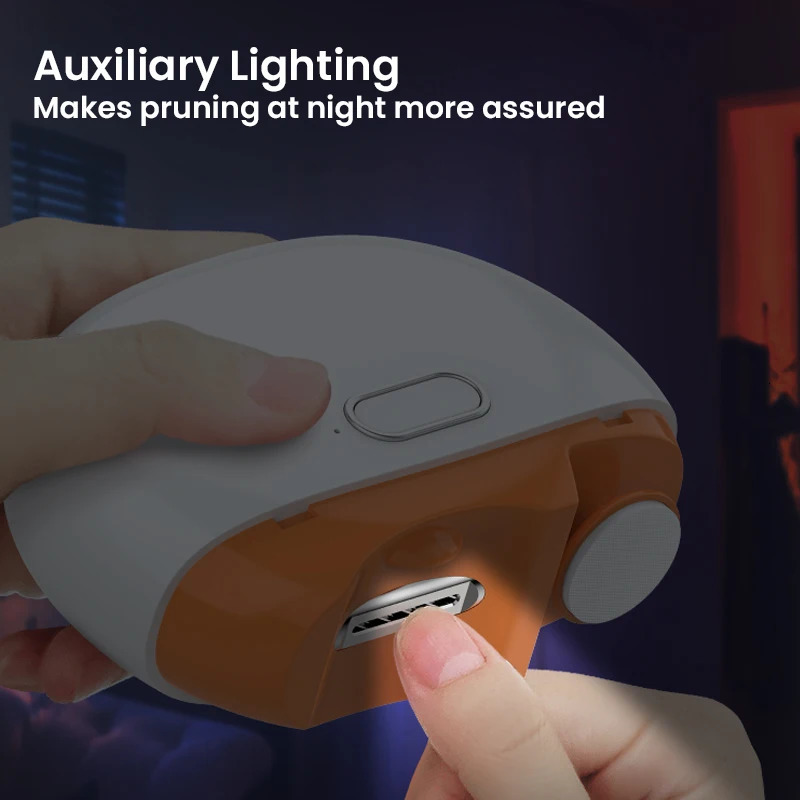 Portable Fingernail Cutter Grinder Scrap Storage 3 in 1 Electric Nail Trimmer Automatic Nail Clipper with Polisher Light 250530