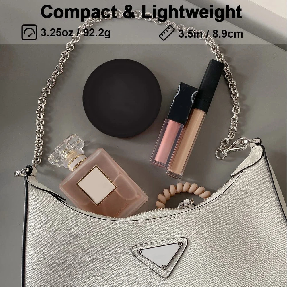 Mini Portable Folding Travel Mirror LED Light Makeup Mirror Compact Mirror 10X Magnification 2-sided Beauty Makeup Round Mirror 250530