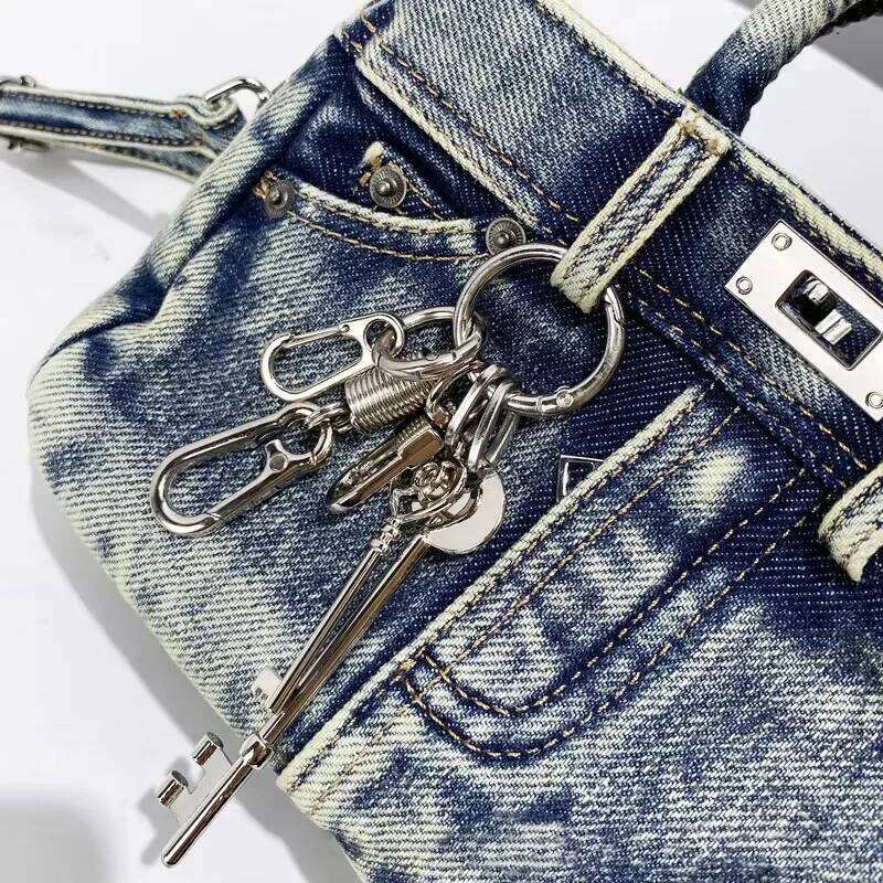 Designer Handbag Woman 2025 Trend High Quality Denim Classic Lock Shoulder Fashion Exquisite Pants Styling Cross Bag