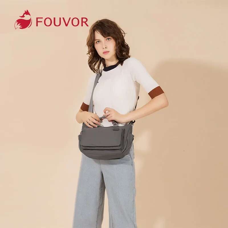 Fouvor Women's Nylon Oxford Waterproof Shoulder Bag Large Fashion Messenger Bag Zipper Lightweight Crossbody Handbag 2802-01