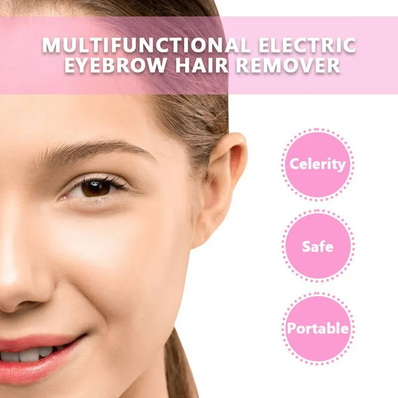 Multi Functional Mini Handle Beauty Women Painless Automatic Shaving Trim Eyebrows Electric Eyebrow Trimmer Pink Black 250516