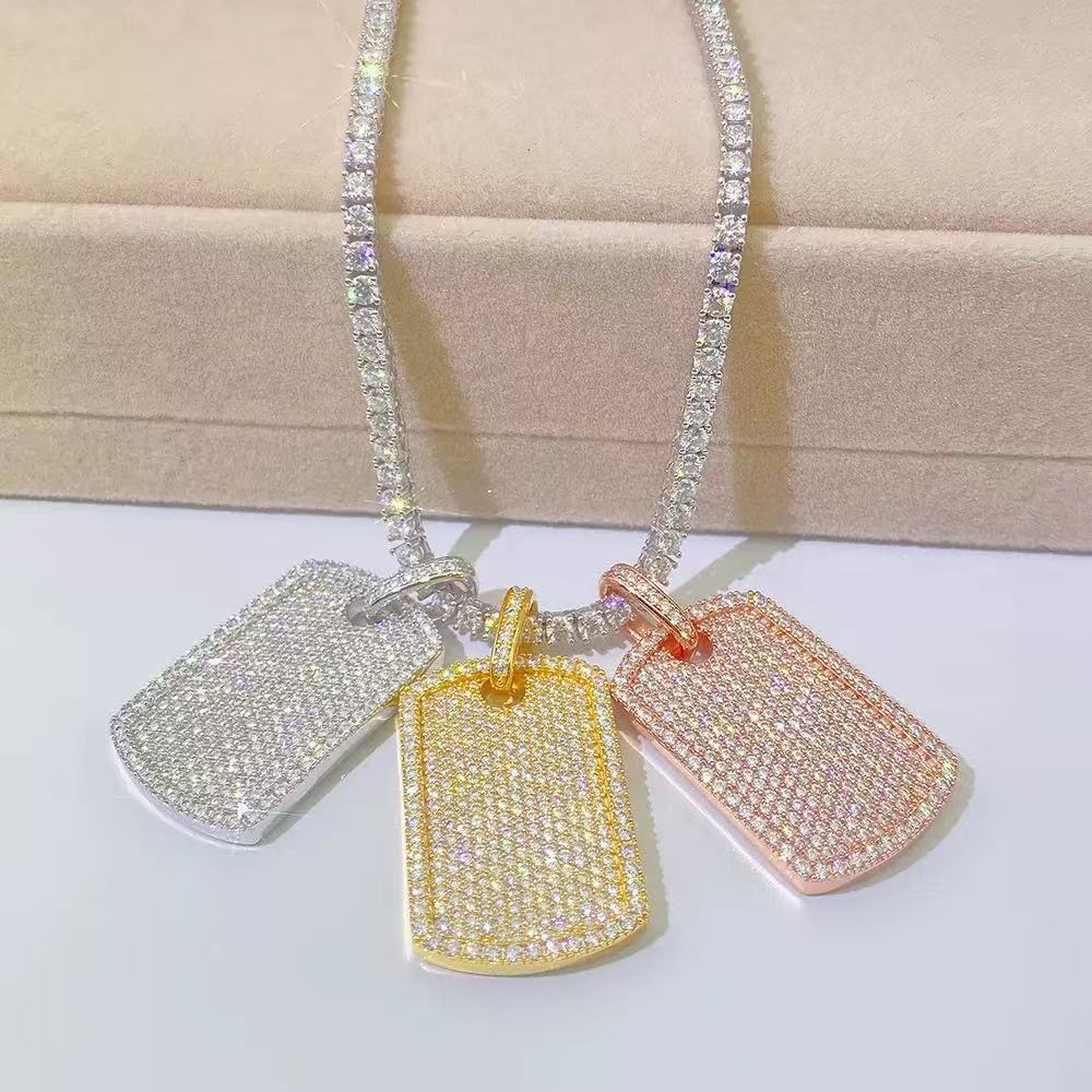 Fine Jewelry Necklaces Pass Diamond Tester VVS Moissanite Chain Pendant Sier Charm Pendant