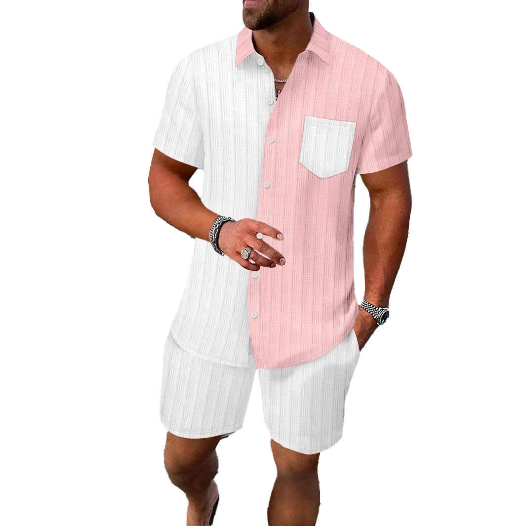 Tracksuits summer set man designer Fashion Design T-Shirt Pants 2 piecce sets Contrast Color Suit men s shirt suits Hip Hop mens joggers