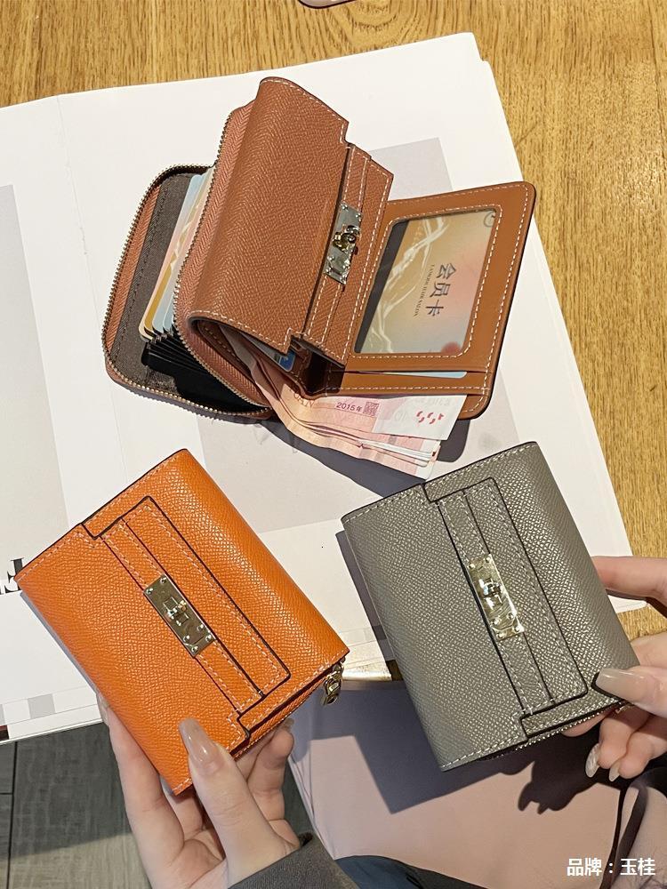 Multifunctional Genuine Leather Wallet For Women Short Style 2025 Luxury Bag New Model High End Niche Design Large Capacity New Free Delivery Designer