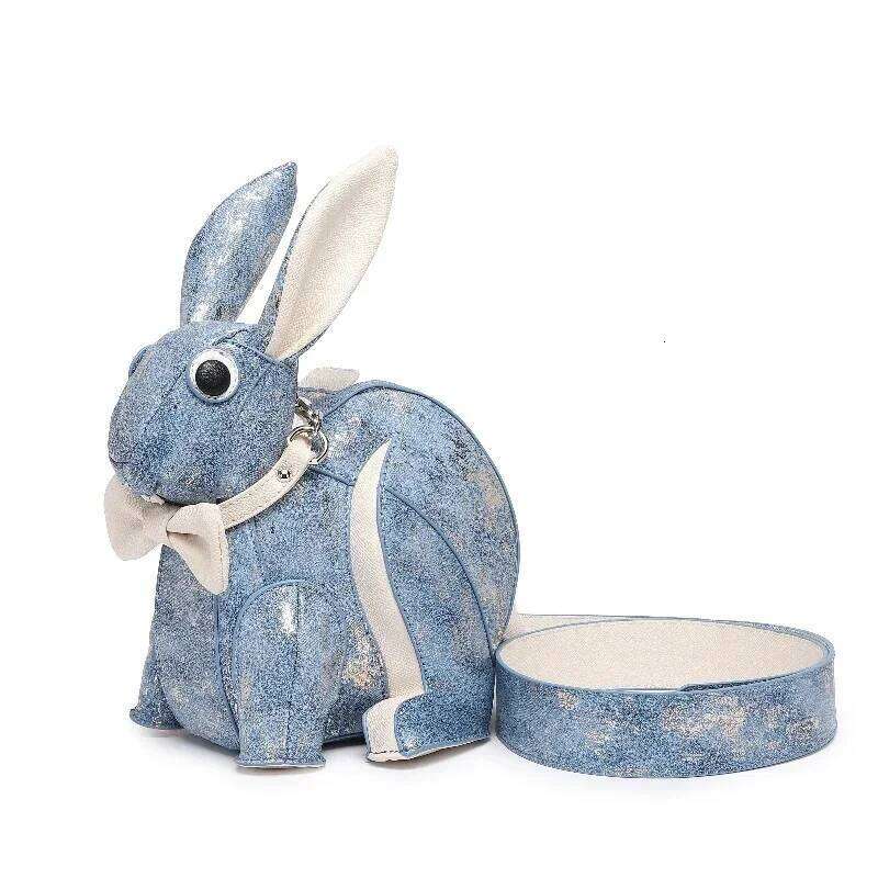Fashionable And Personalized Design, Bunny Shaped Three-Dimensional Handbag, Cute Splicing, Single Shoulder Diagonal Cross Bag