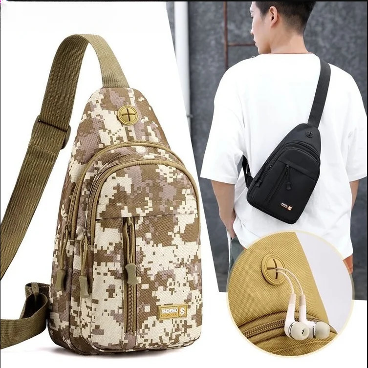 Outdoor CamouflageTactical Sling Sport Travel Chest Bag Shoulder Bag for Men Crossbody Bags Hiking Camping Equipment 250528