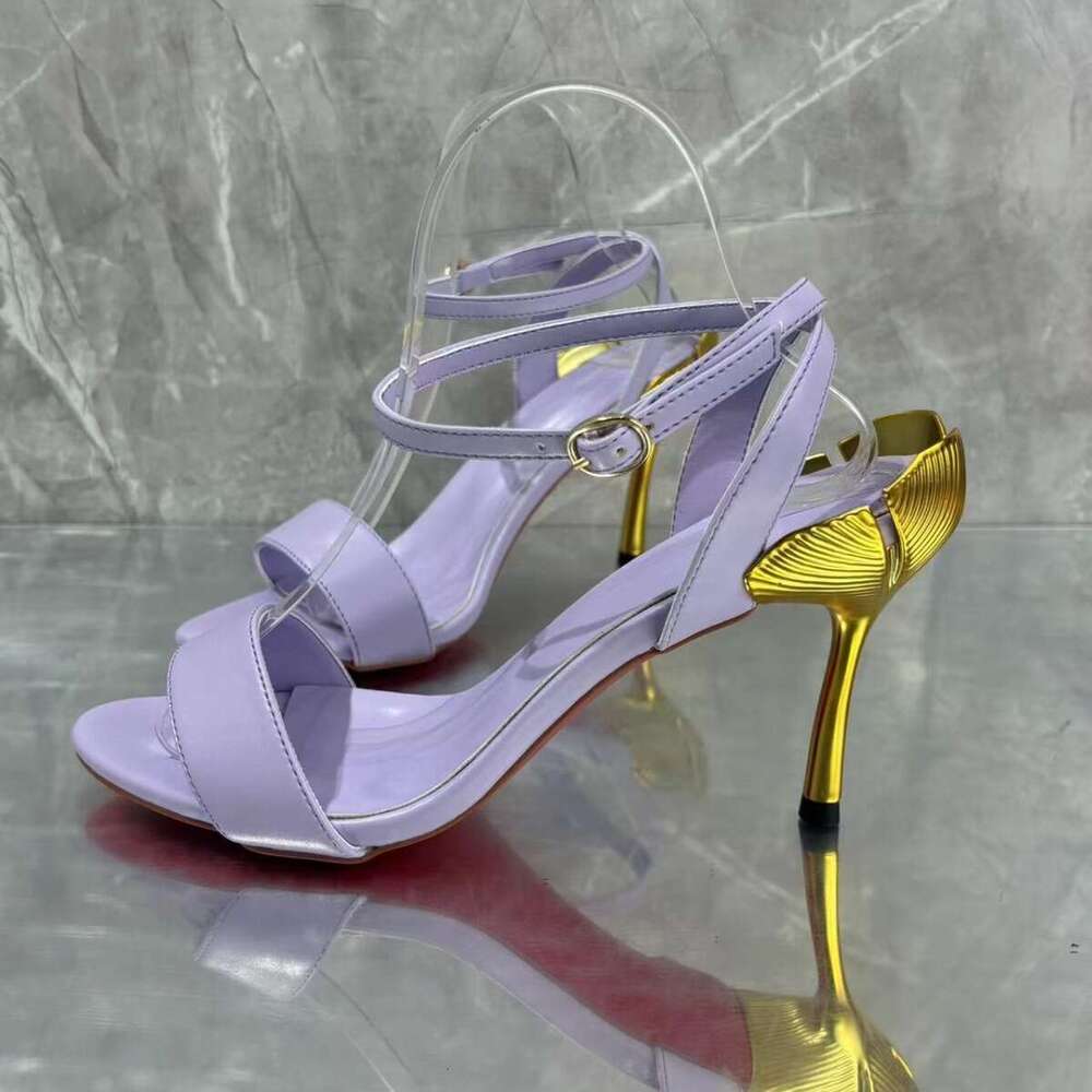 One-Strap Heels 2025 Spring New Women's Shoes Open-Toe Stiletto Round-Toe Plus Size High Heel Sandals