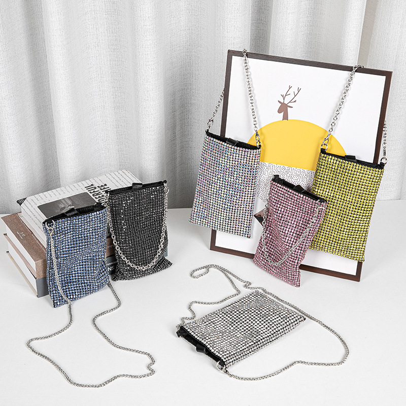 Brand Quality New Style Design Diamond-Studded Single Crossbody Bag 2024 New Trend Diamond Bag Women's Full Diamond Underarm Bag New Free Deliver