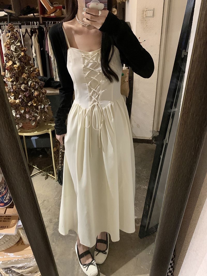 H3018 Summer design waist A-line skirt niche long skirt