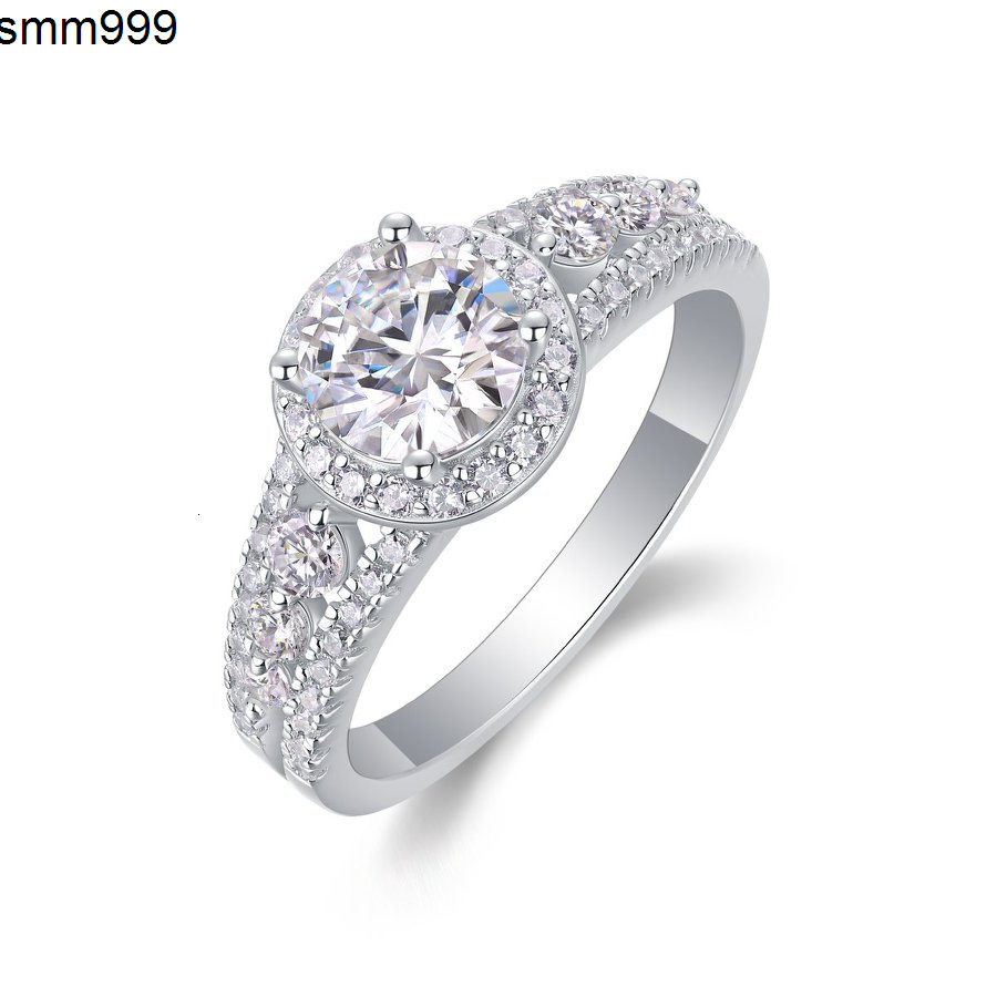 High Quality Mini Moissanite Rings Fine Jewelry Rhodium Plated 925 Sterling Silver Diamond Ring R231113331-65