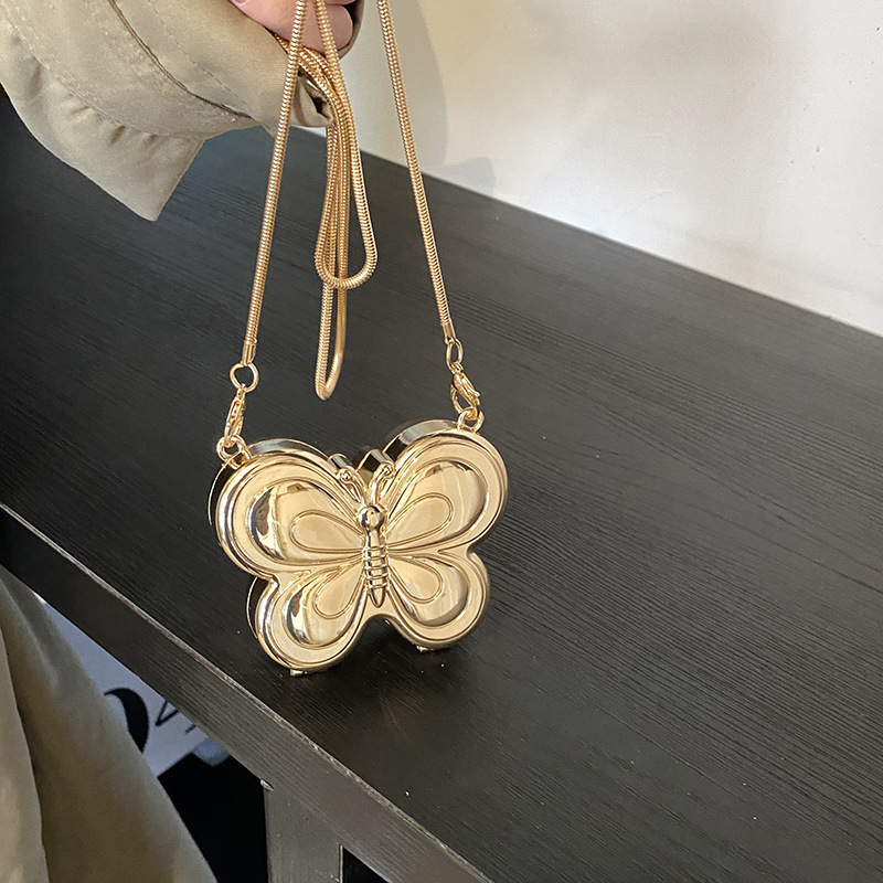 Free Shipping Designer This Year's Popular Butterfly Shaped Change Bag For Women 2025 New Style Mouth Red Envelope Niche Design Dinner Single Sho