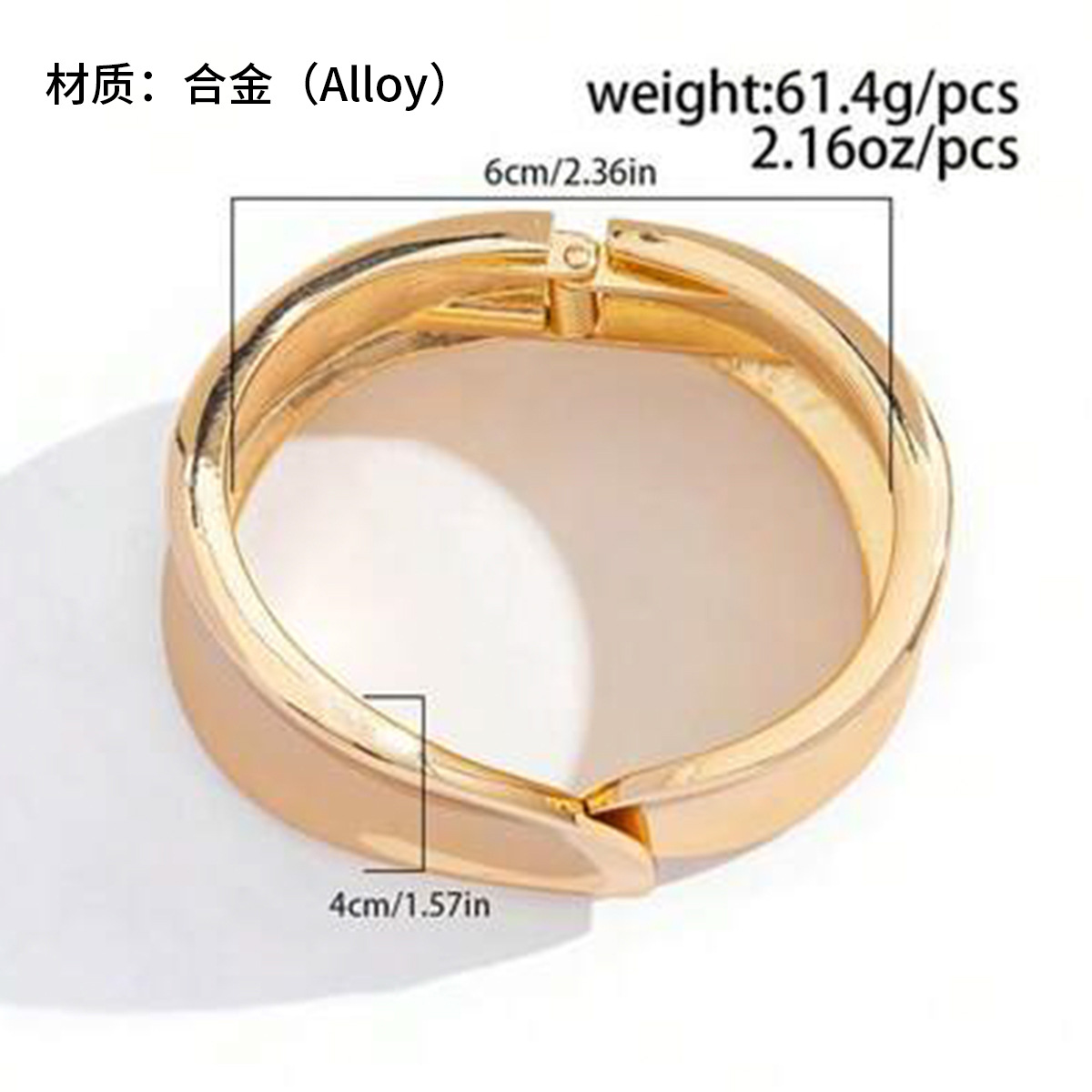 Women Edgy Punk Inspired Chunky Concave Glossy Open Cuff Bracelet Trendy Minimalist Statement Bangle