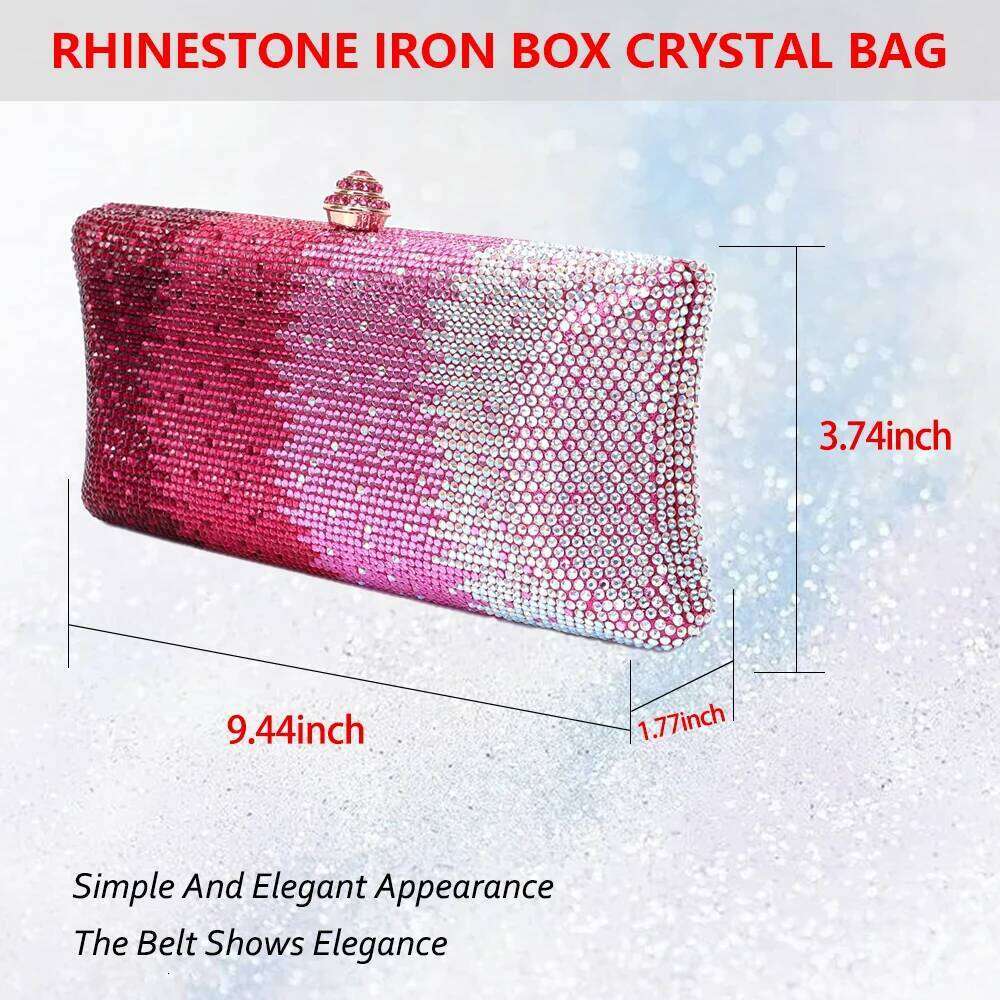 New Brand Ladies Fashion Clutch Wedding Party Dinner Christmas Gift Dia Handbag Banquet Crossbody Bag