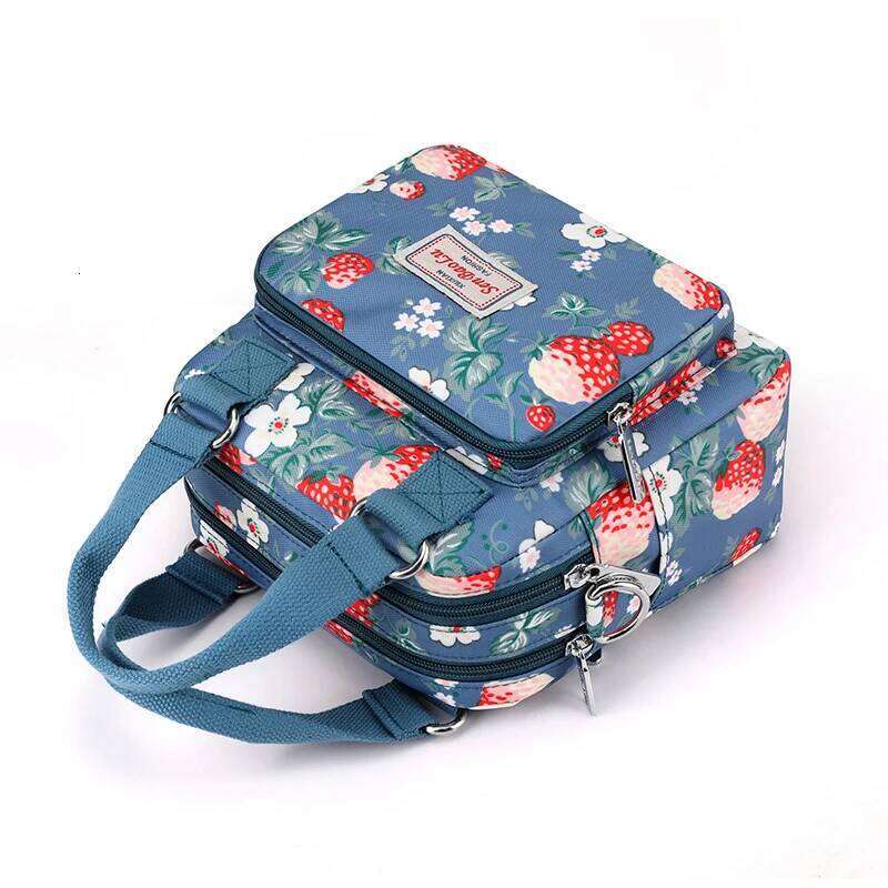 Fashion Floral Pattern Girls Shoulder Pretty Style Female Messenger Bag High Quality Fabric Nylon Women Handbag