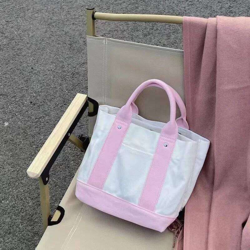 2025 Spring Summer Women Tote Minimalist Multi-Layer Crossbody Lunch Canvas Bag For Daily Use