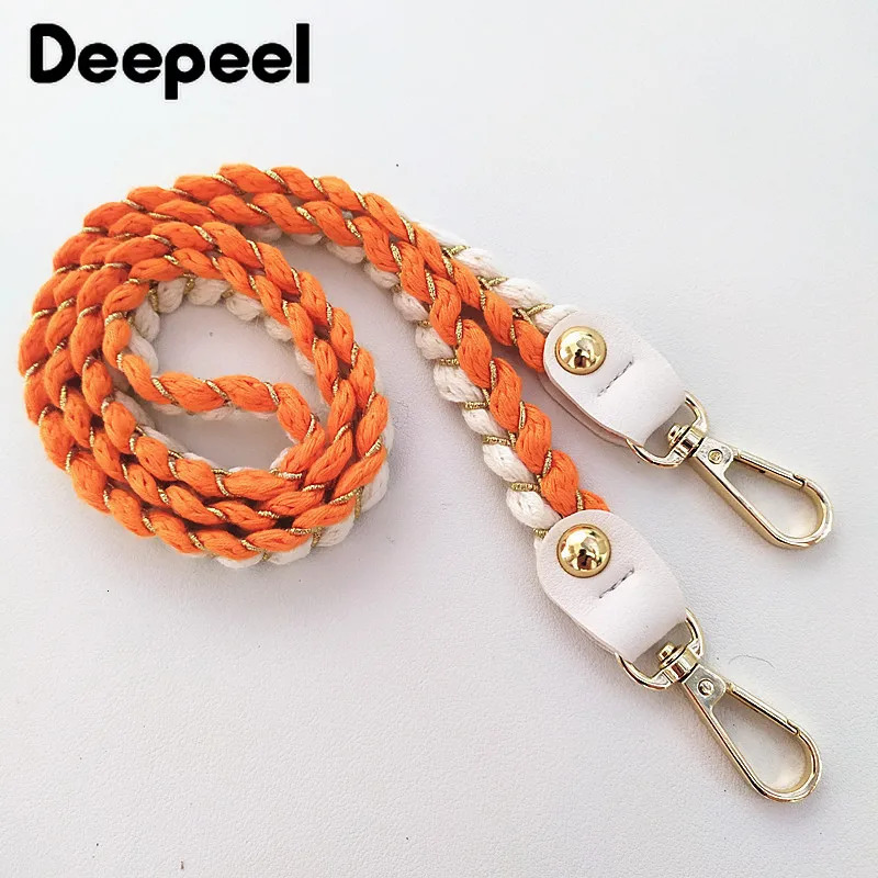Deepeel 1.5cm Women Woven Bags Strap 80/100/120cm Single Shoulder Hemp Rope Straps CrossBody Handbag Replac Bag Decor Accessory 250530