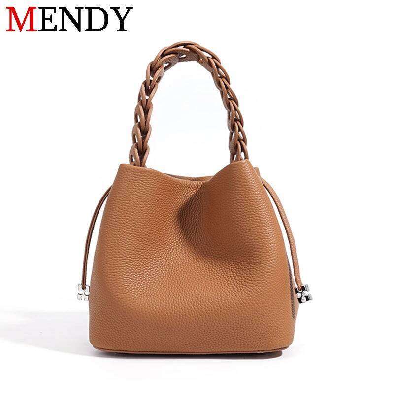 MENDY Women Mini Cross Bag Small Bucket Handbag Designer Crossbody Shoulder Bags Ladies New