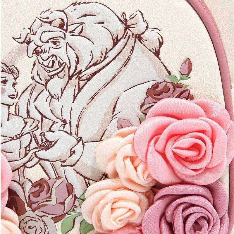 Designer Bag New Loungefly Beauty Beast Couple Rose Mini Ladies Casual And Fashionable Outdoor Backpack Gift