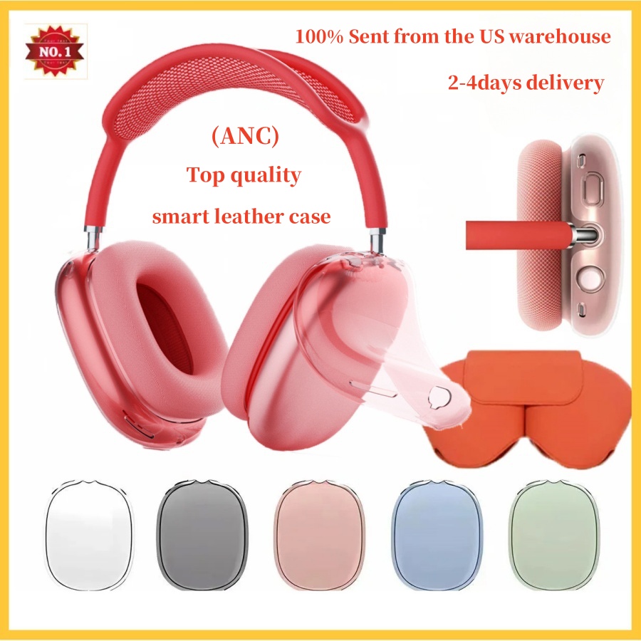 For Airpods Max 2 3 bluetooth earbuds Headphone Accessories Transparent Solid Silicone Waterproof Protective case AirPodspro Max Headphones Headset cover Case