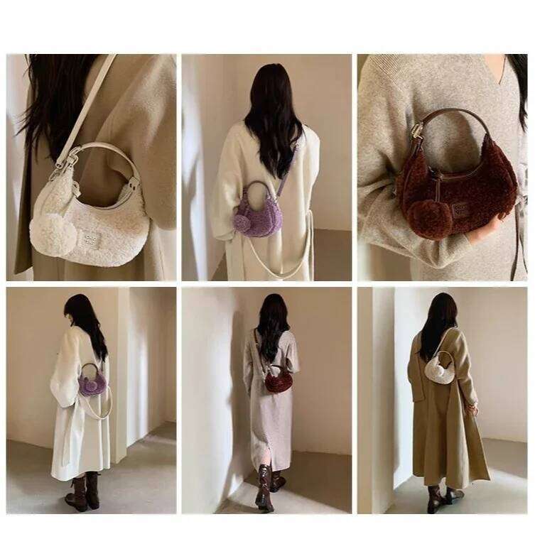 Hot Selling New Niche Design Shoulder Crossbody Bag Women's Autumn And Winter Plush Handbag Designer Bags
