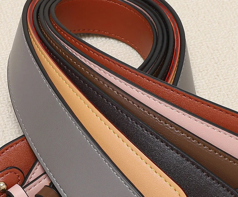 61CM PU Leather Bag Strap Accessories For Handbags Shoulder Bag Strap 4CM Wide Handbag Handles Replacement Belt Bag Handle Strap 250530