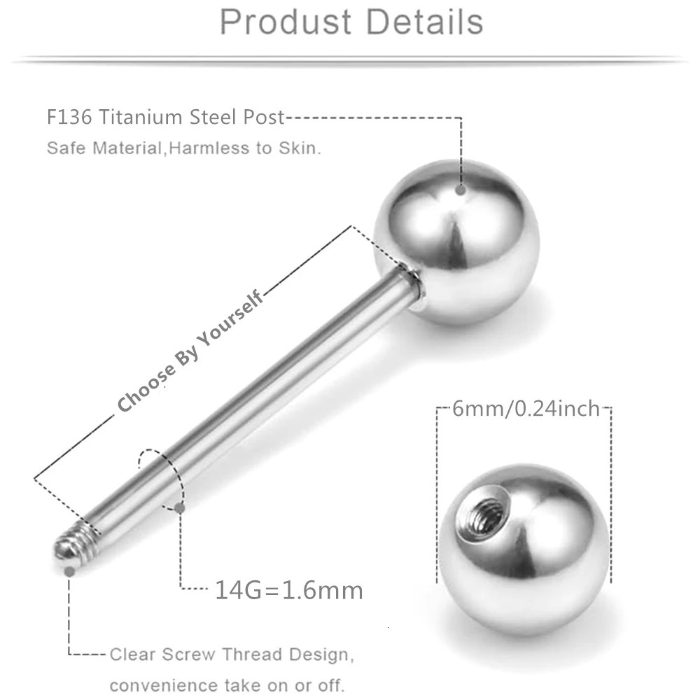 4X Mixed Type 36 Crystal Opal Tongue Bar Barbell 6mm Ball Nipple Ring Body Piercing Jewellery Set 14G 250526