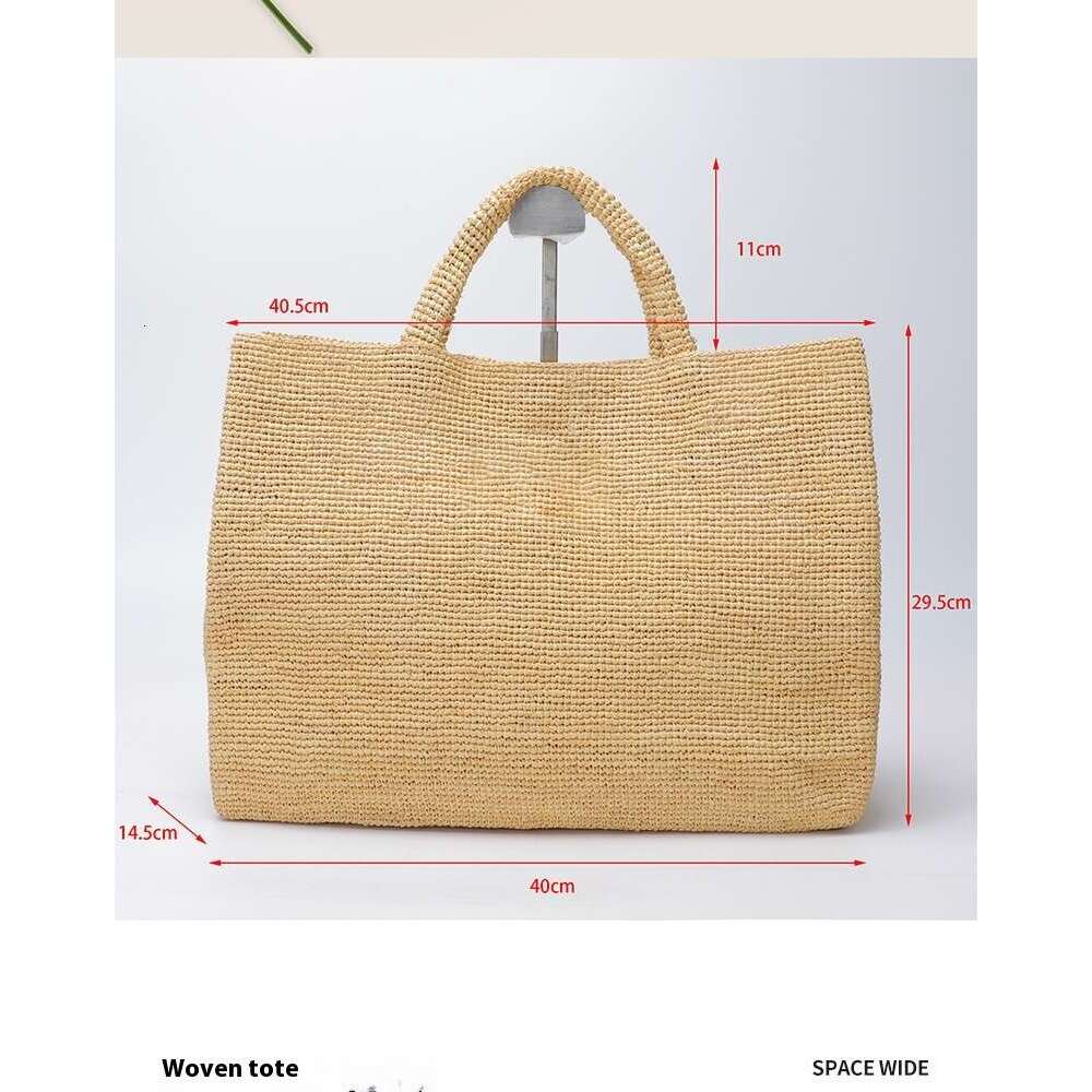 Straw Beach Tote Raffia Handwoven Casual Vacation Large Capacity Beach Trendy Shoulder Bag Handbag Crossbody Bag