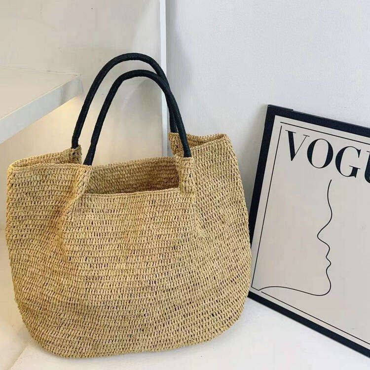 Straw Beach Tote Summer Handmade Simple Versatile Handbag Fashion Vacation Beach Women S Travel Casual Woven Bag Crossbody Bag