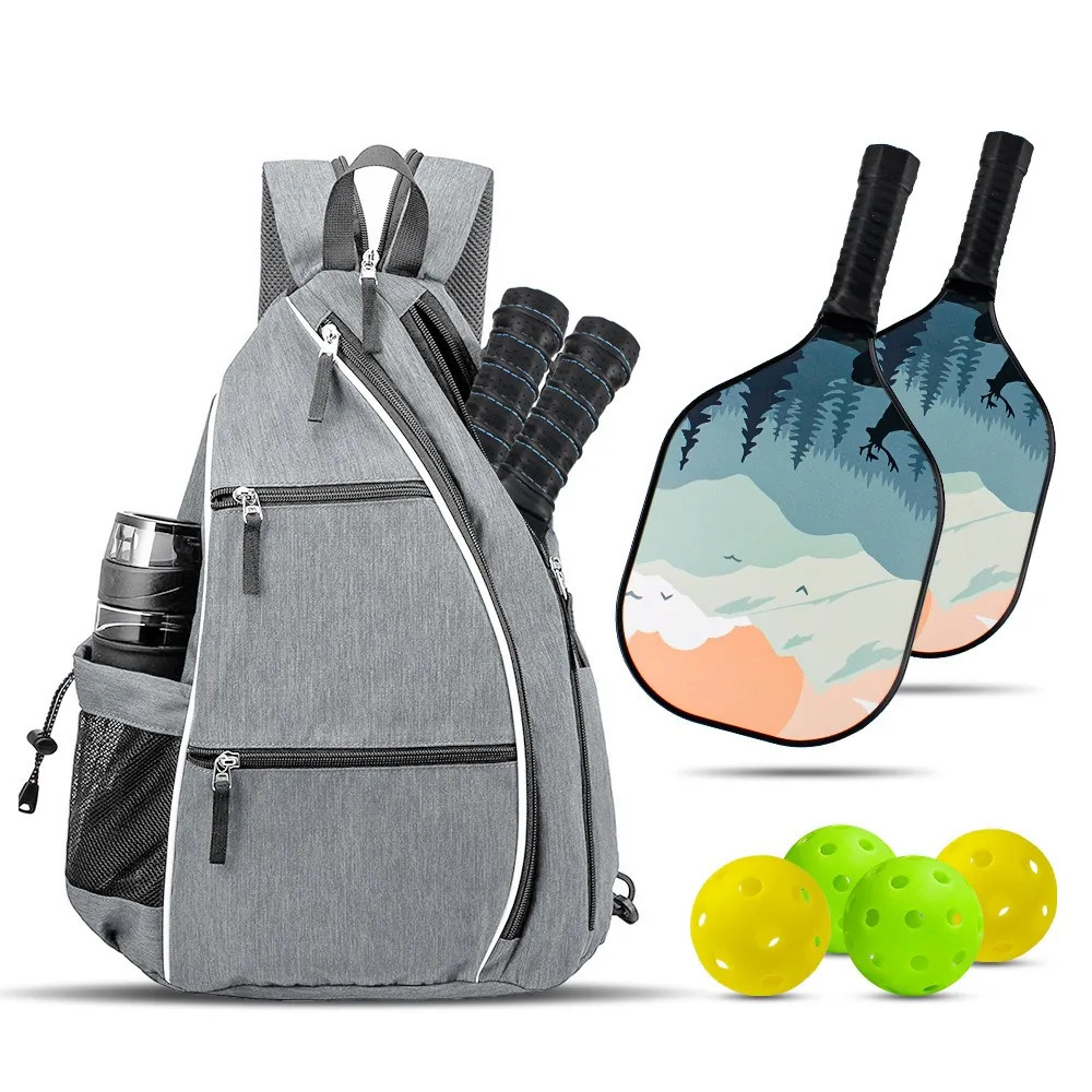 Pickleball Rackets Backpack for Men Women Sports Reversible Pickleball Paddle Bag Tennis Racquetball Badminton Travel Sling Bag 250530