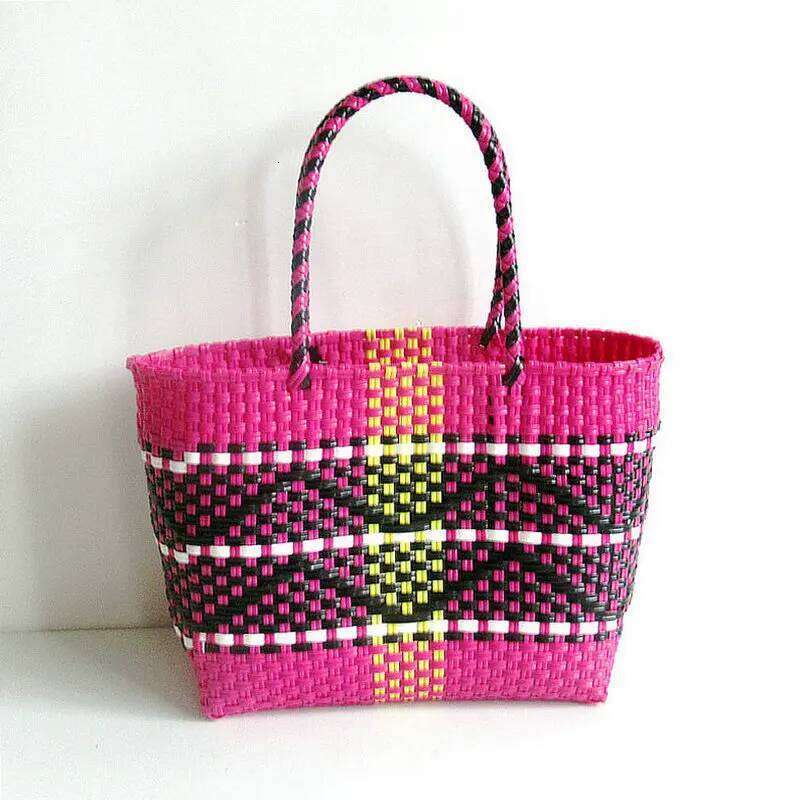 2022 Woven Handbags For Women Plastic Shoulder Beach Waterproof Environmental Protection Female Small Large Bags