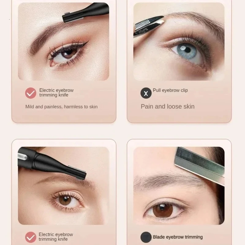 Electric Eyebrow Trimmer USB Charging Face Hair Mini Portable Women Body Shaver Remover care 250516