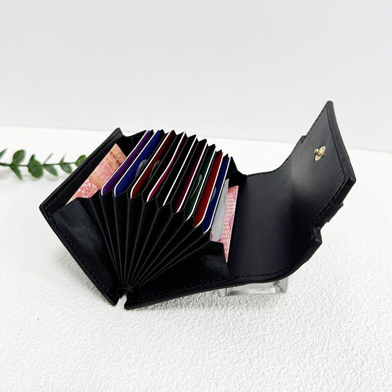New Free Delivery Designer Bag Store Avocado Card Holder ID Accordion Card Holder Multi-card Slot Holder Large Capacity Luxury Bag Multi-layer Wholesa
