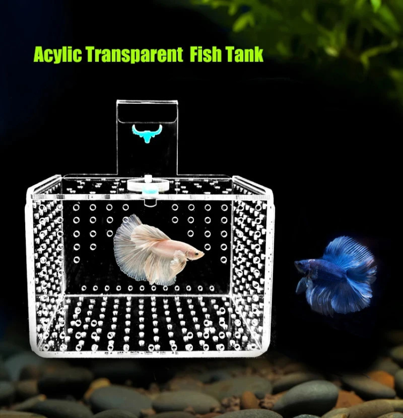 1mm/3mm 3 Sizes Suspended Incubator Aquarium Tank Small Fry Breeding Box Acrylic Transparent Fish Tank Isolation Box 250530