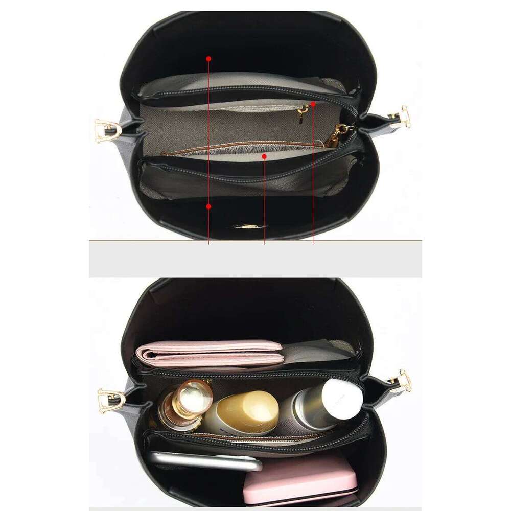 PU Leather Women Handbag And Purses Female Bucket Shoulder Small 2024 New Brand Ladies Crossbody Bags Bolsa Feminina Totes