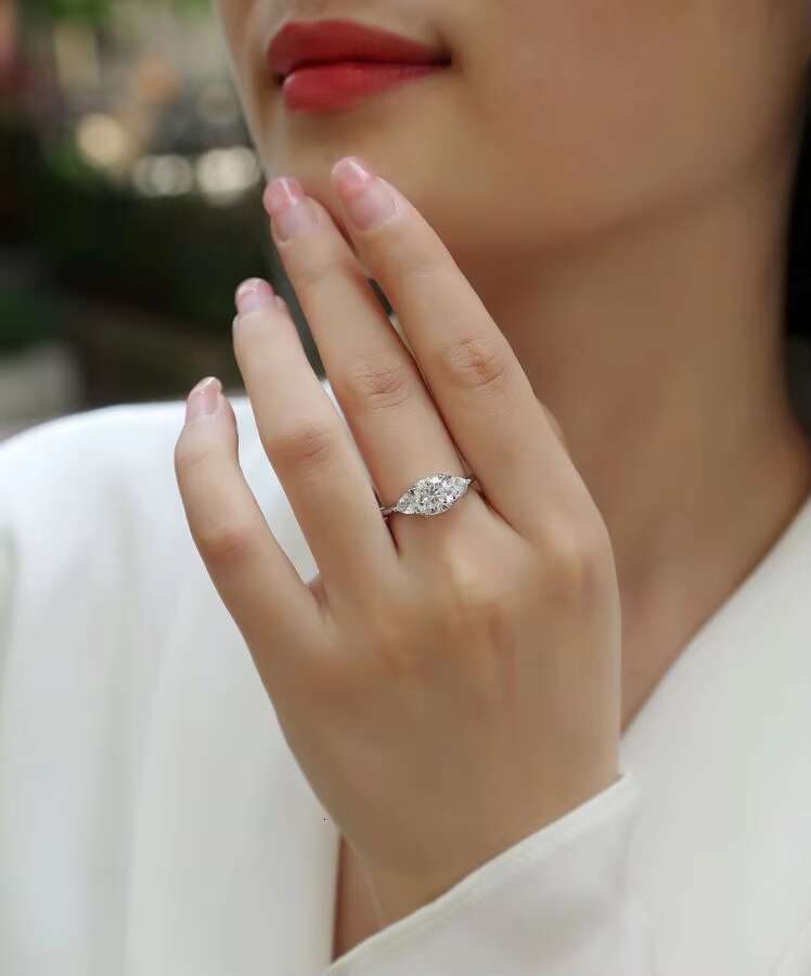 Latest D Color Cushion Cut 1.6 Ct Moissanite Ring in S925 Silver Plated with 18K White Gold - Wedding Jewelry Gift