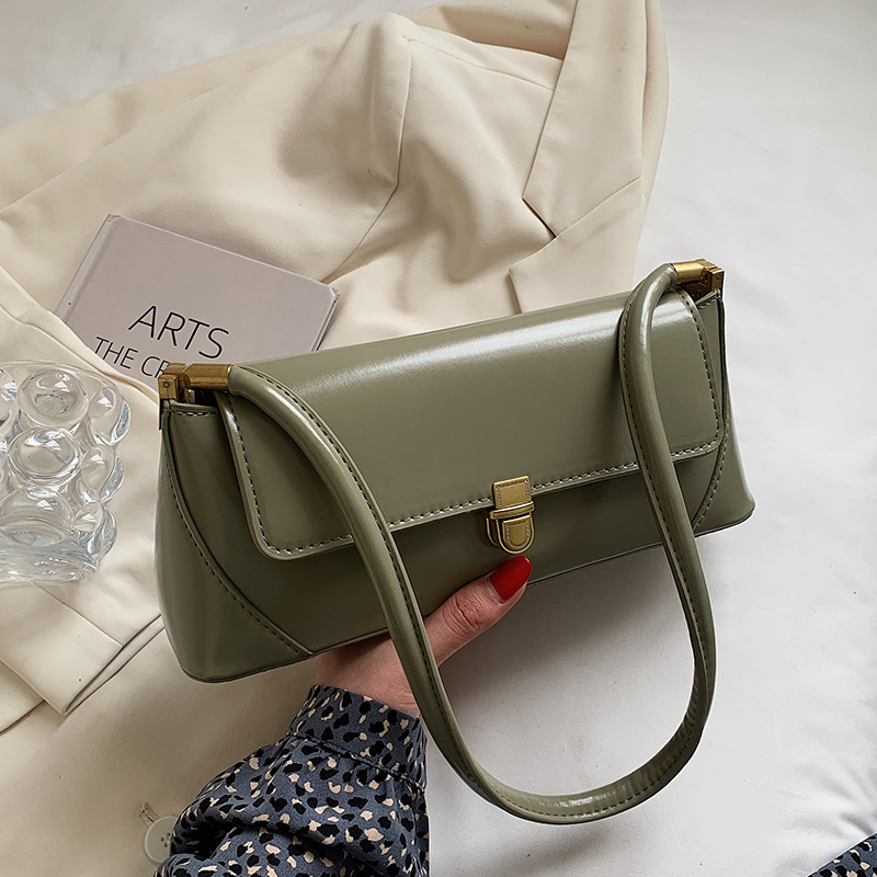 designer Korean Style INS Fashion Versatile Trendy Women's Bag Small Square Bag Solid Color Casual Versatile Business Women's Bag Underarm B