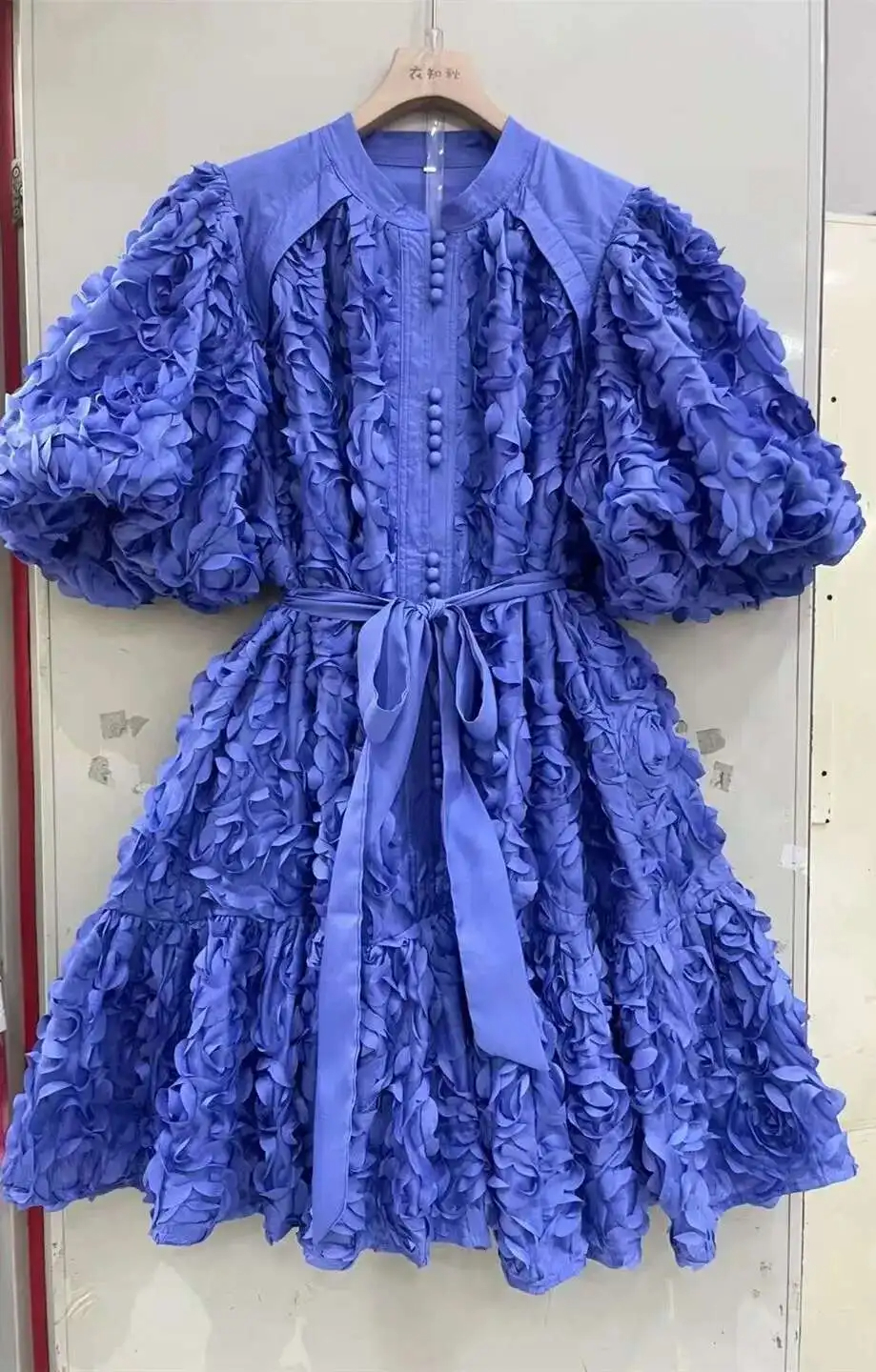 Women Dresses Summer Elegant Luxury 3D Flower Evening Dresses Women Summer Holiday Bubble Sleeve Party Prom Dress Formal Occasion 2025