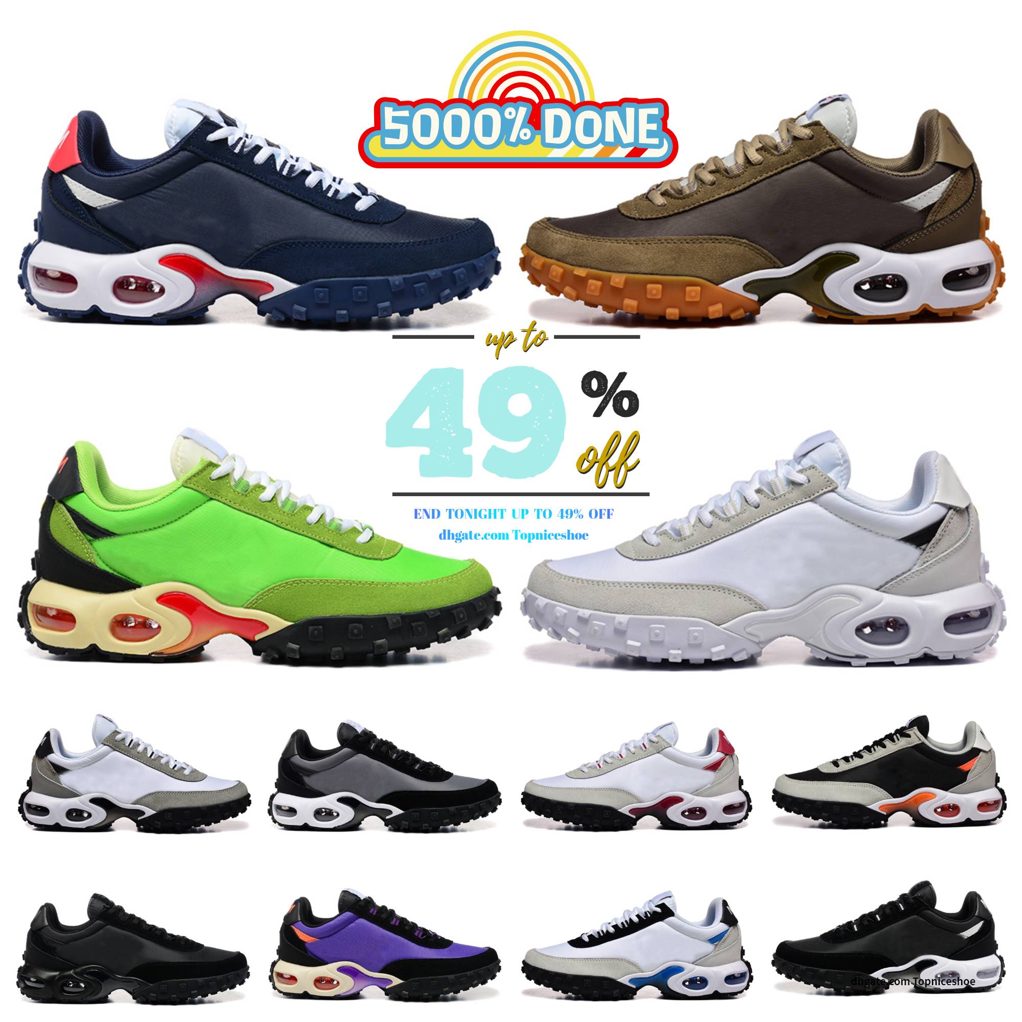 Designer Sacais Mens Women Running Shoes Waffle Racer SP Action Green Altitude Green Matte Olive Voltage Purple Hyper Blue Metallic Gold Black Anthracite Sneakers