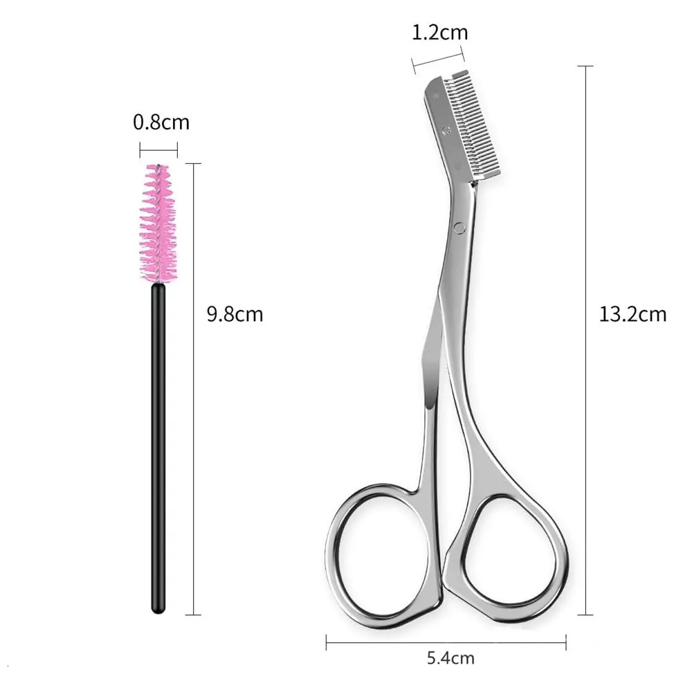 Eyebrow Trimming Scissors wCombs Gifts For Men Women Face Razor Shaver Makeup Tools Trimmer Scissor 250516