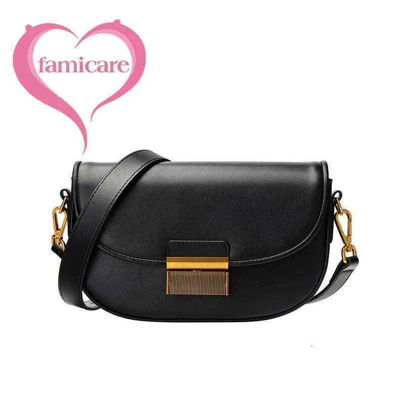 New Lady Cowhide Split Leather Bag Female Underarm Saddle Designer Single Shoulder Crossbody For Women