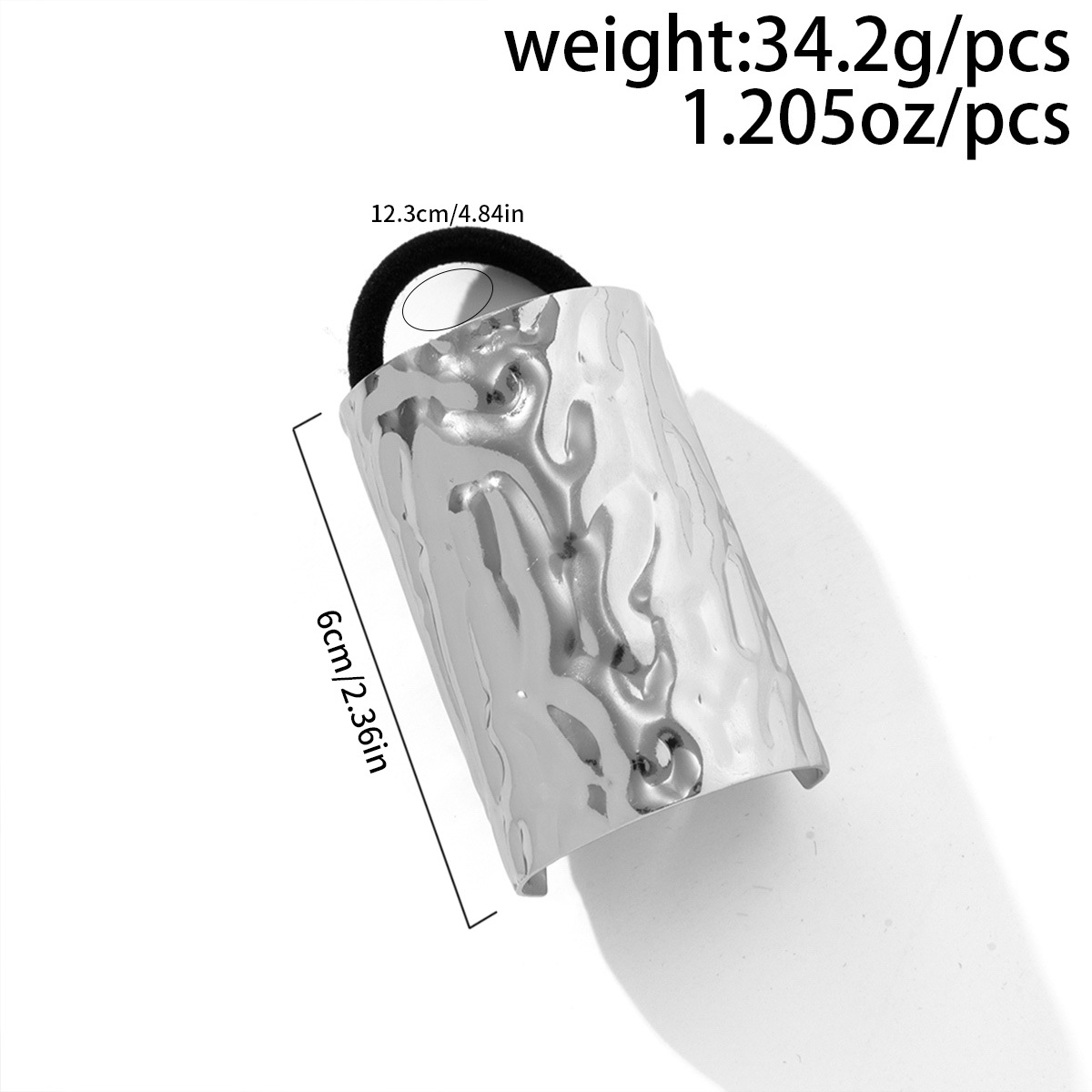European American Metallic Minimalist Hair Tie Retro Low Ponytail Hair Ring for Women Cross Border Headpiece