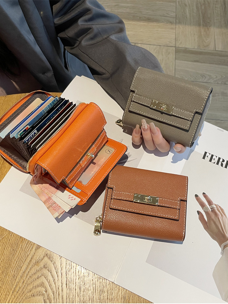 Multifunctional Genuine Leather Wallet For Women Short Style 2025 Luxury Bag New Model High End Niche Design Large Capacity New Free Delivery Designer