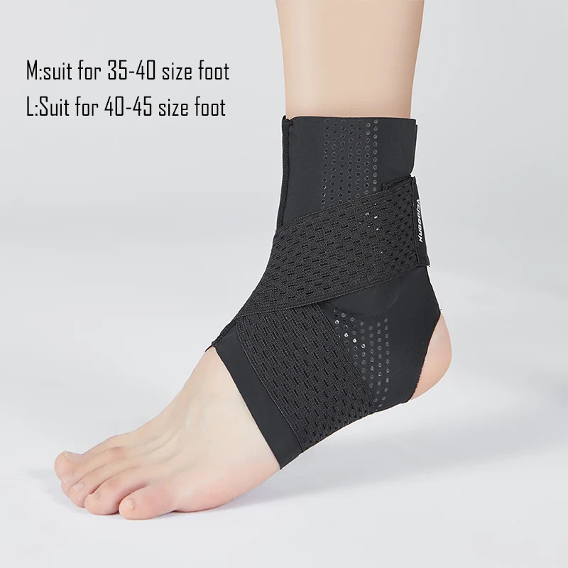 Veidoorn Premium Adjustable Ankle Support Brace with Silicone Pad Massage Point Sport Fitness Foot Protection 250530