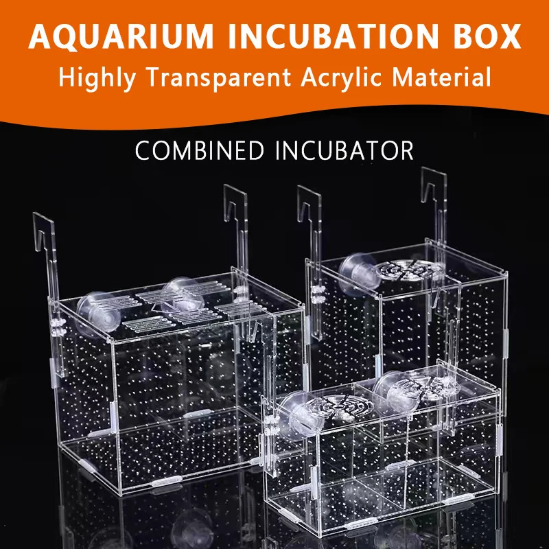 Transparent Acrylic Single Grid Double Grid Accessories Ornamental Fish Breeding Isolation Box Fish Tank Aquarium Incubator 250530