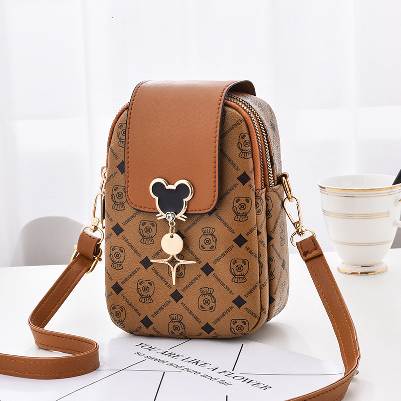 New High-end Bag Women 2025 New Fashion Crossbody Bag Mini Phone Bag Soft Leather Multi-layer Single Shoulder Small Square Bag Women New Free Delivery
