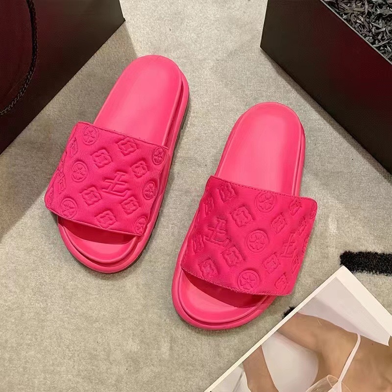 Summer Hot Selling Free Shipping Designer Women's New Fashion Slippers 36-41 Size White Rose Red Green Black