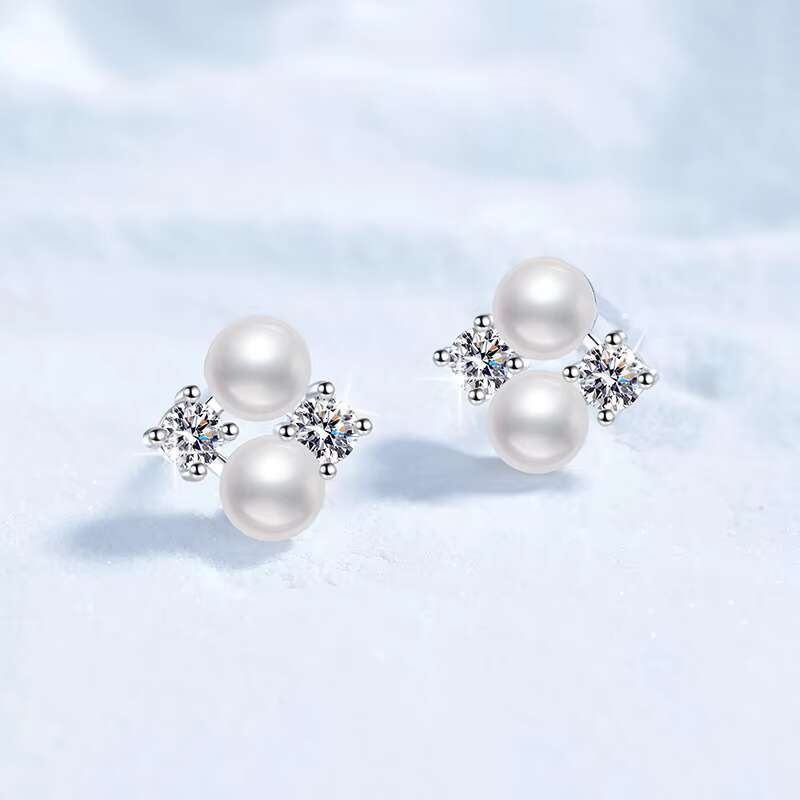 Fashion Luxury Diamond Classic Moissanite Clover Flower Earrings Women S925 Sterling Silver Party Jewelry