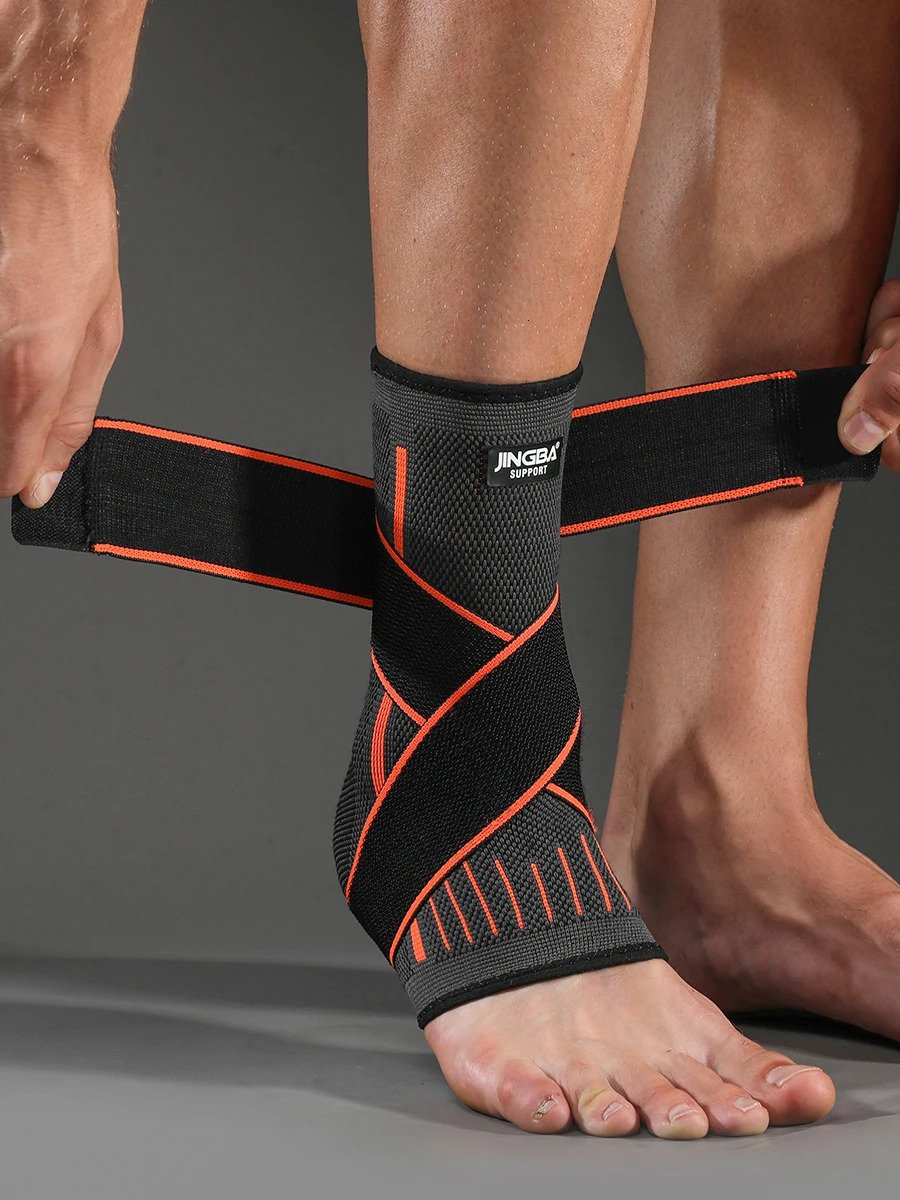 1 Pc Ankle Brace Compression Sleeve with Adjustable Straps Arch Support Foot Stabilizer 250530